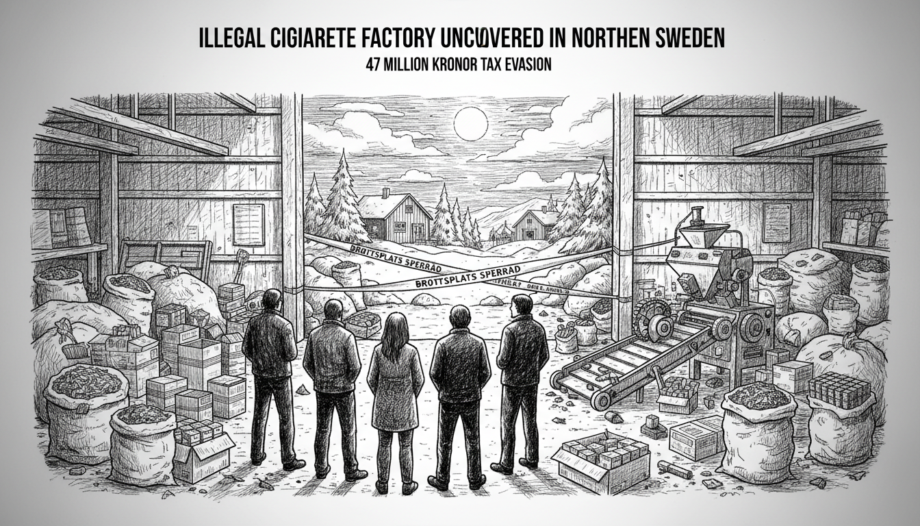Illegal Cigarette Factory Uncovered in Northern Sweden