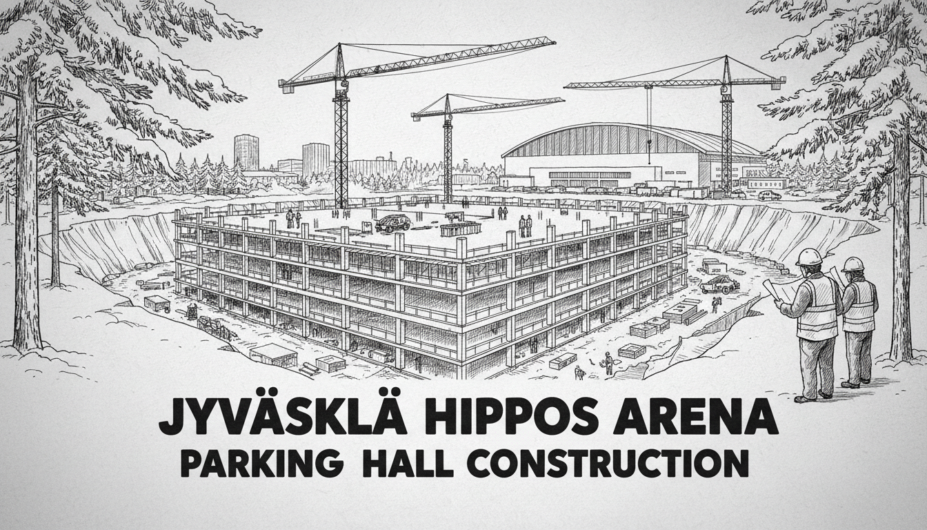 Jyväskylä Hippos Arena Launches Major Parking Hall Construction