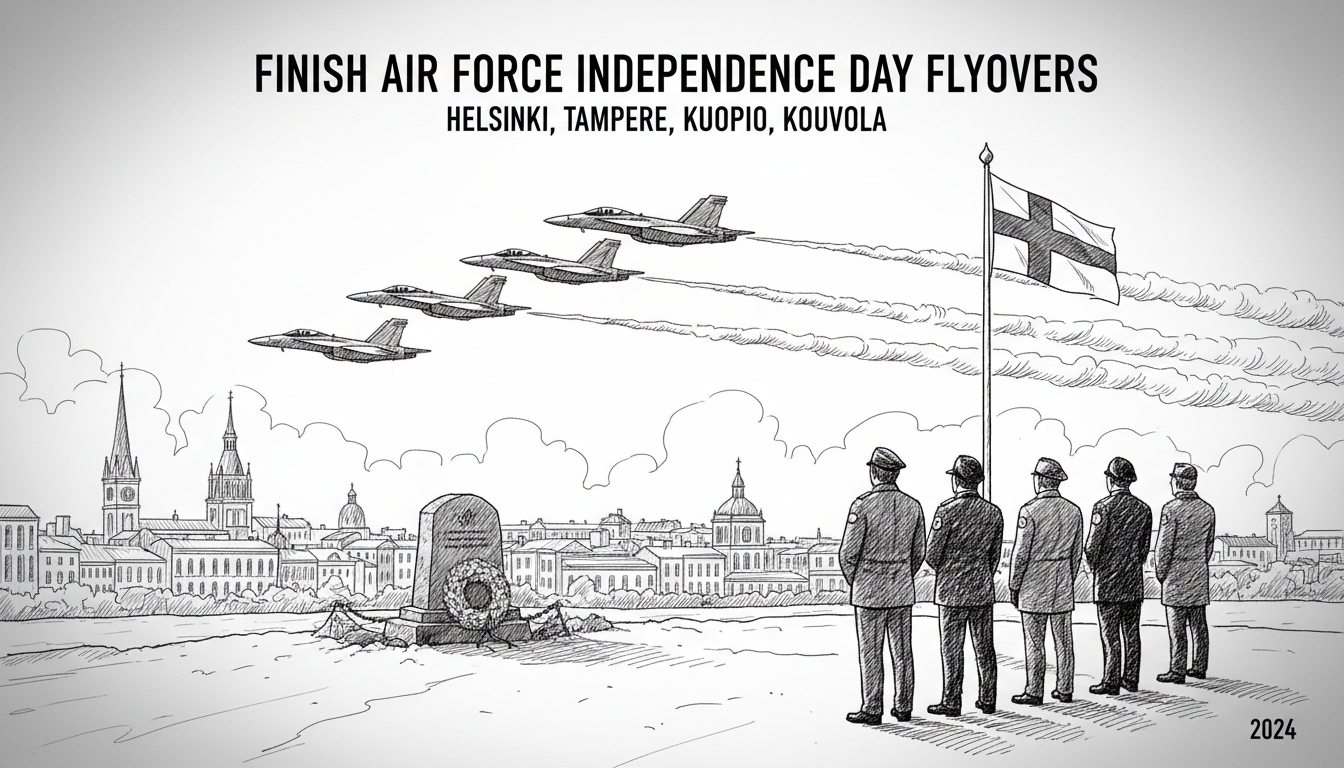 Finnish Air Force Jets to Conduct Independence Day Flyovers Across Finland
