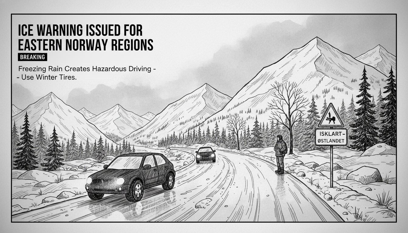 Ice Warning Issued for Eastern Norway Regions