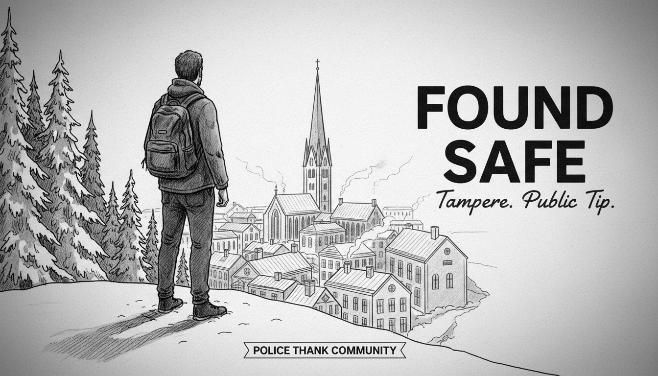 Missing Man Found Safe in Tampere After Public Tip