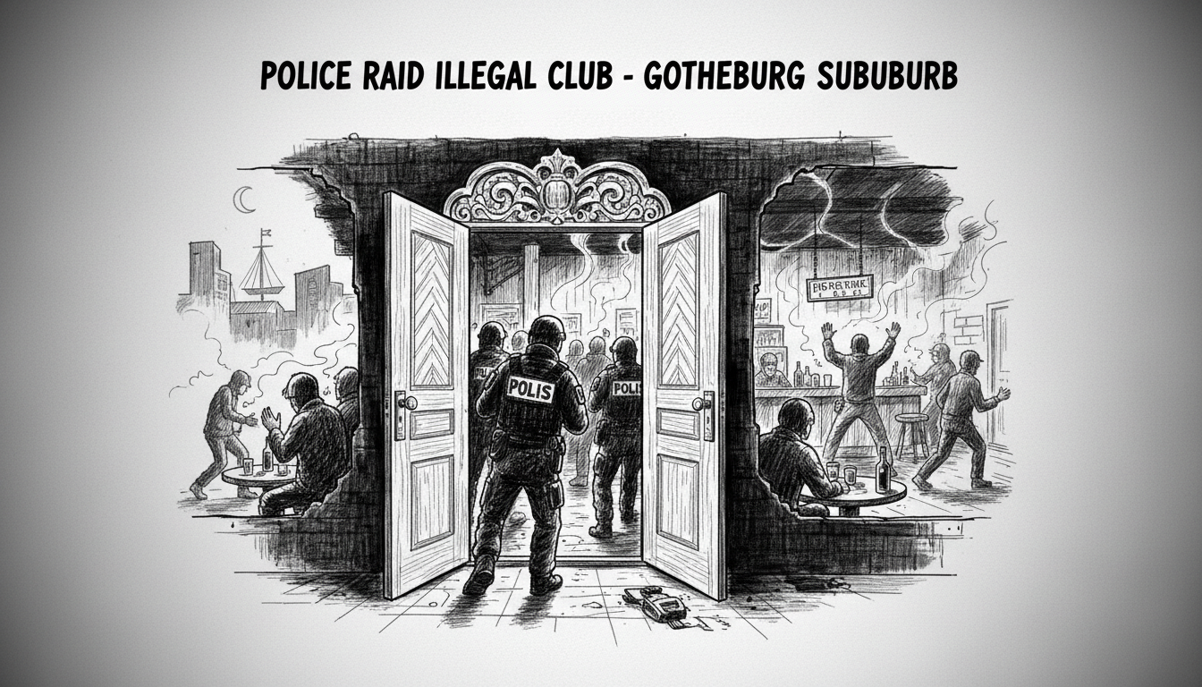 Police Raid Illegal Club in Gothenburg Suburb
