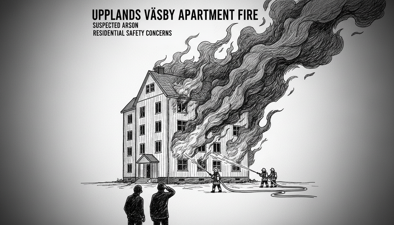 Apartment Fire in Upplands Väsby After Suspected Arson