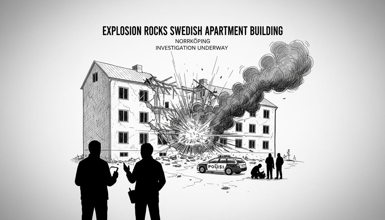 Explosion Rocks Swedish Apartment Building in Norrköping
