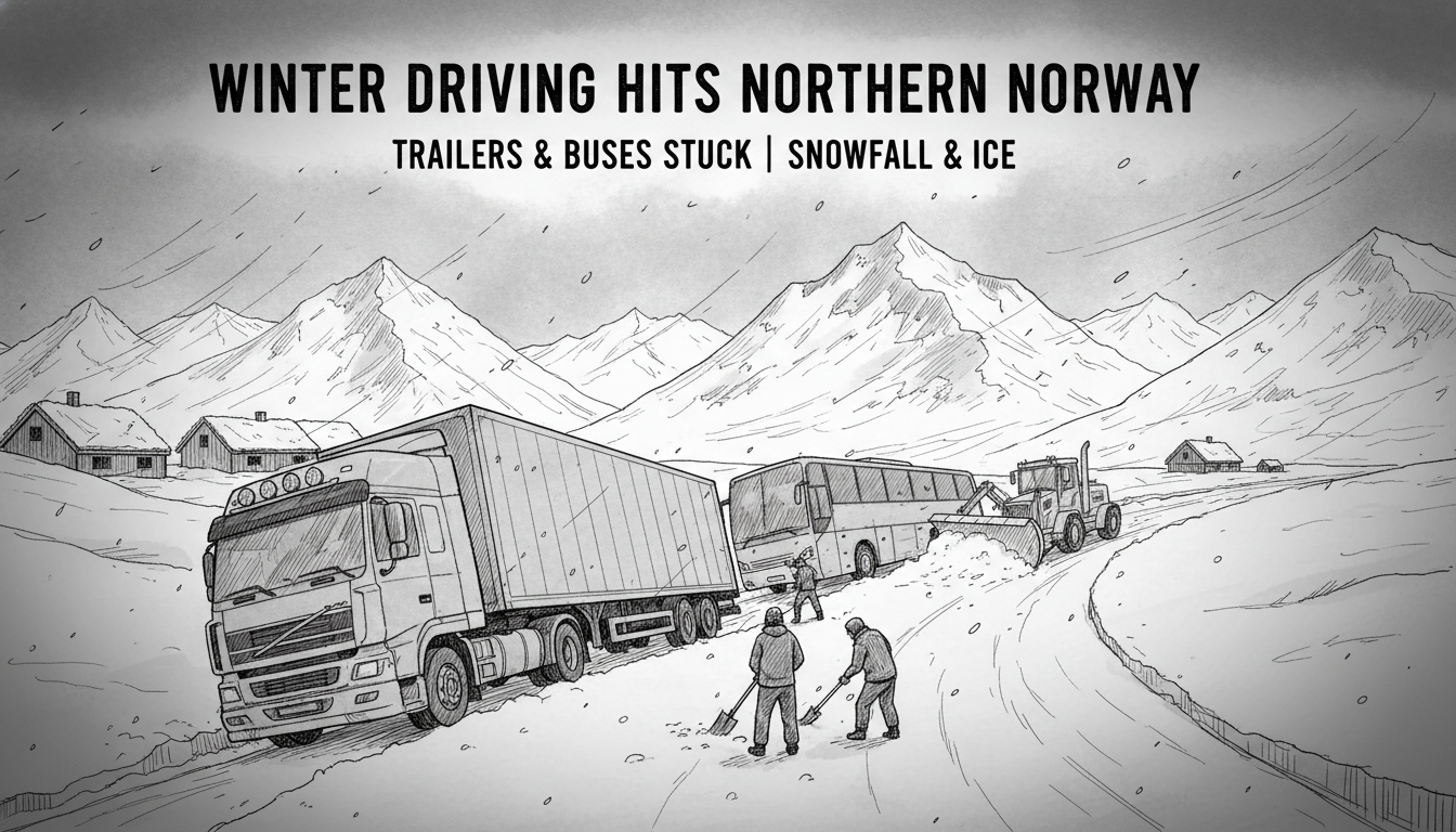 Winter Driving Conditions Hit Northern Norway
