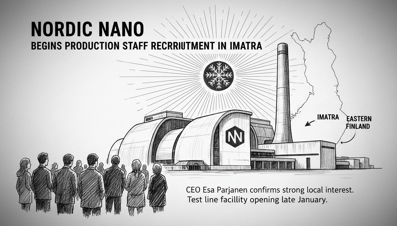 Nordic Nano Begins Production Staff Recruitment in Imatra