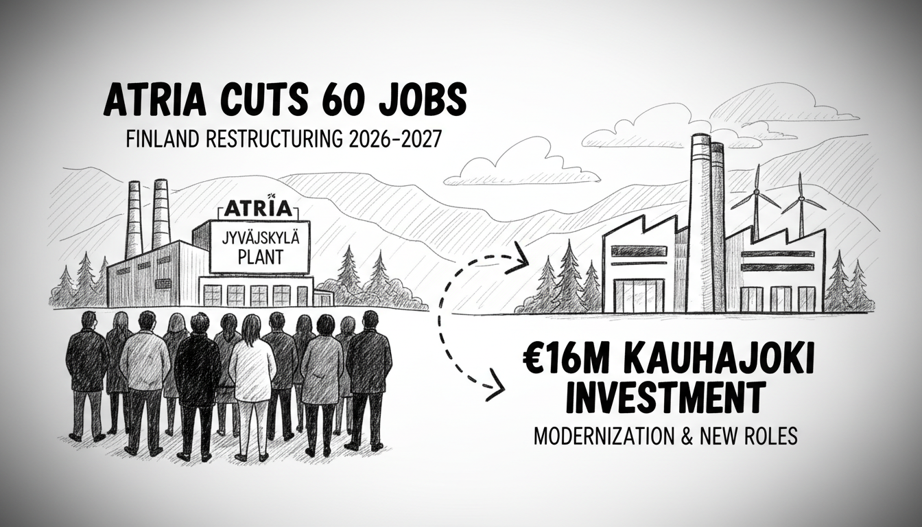 Atria Cuts 60 Jobs at Jyväskylä Plant in Finland Restructuring