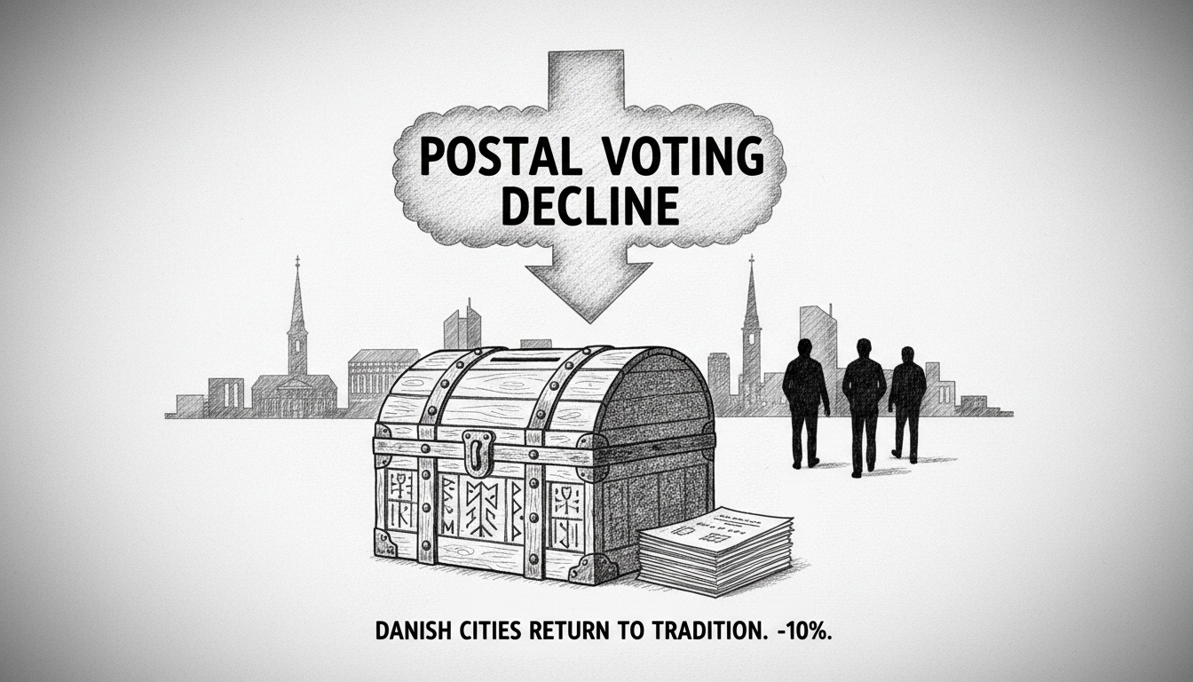 Postal Voting Declines in Major Danish Cities Following Record Election