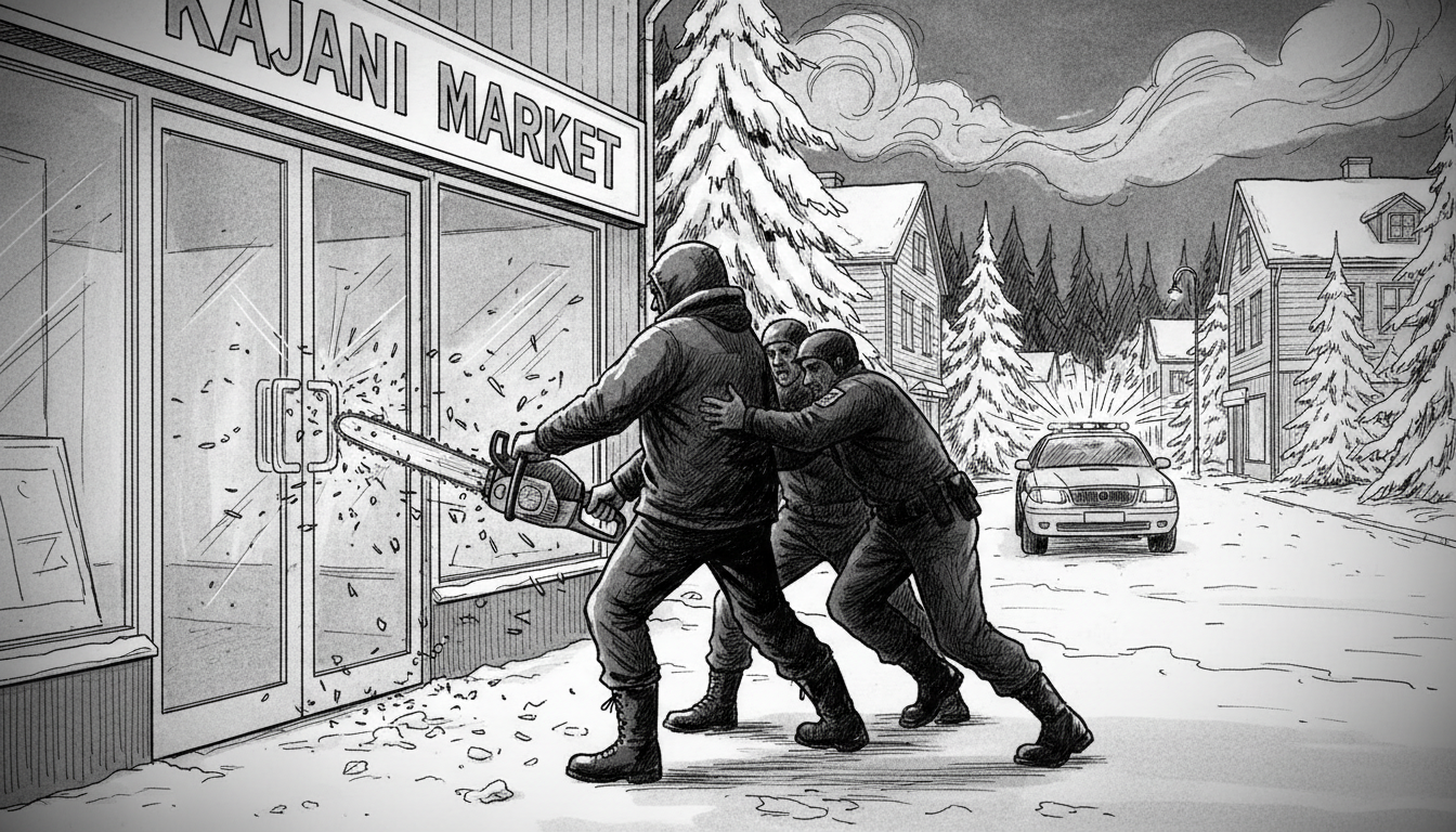 Man Attempts Store Break-In with Chainsaw in Kajaani