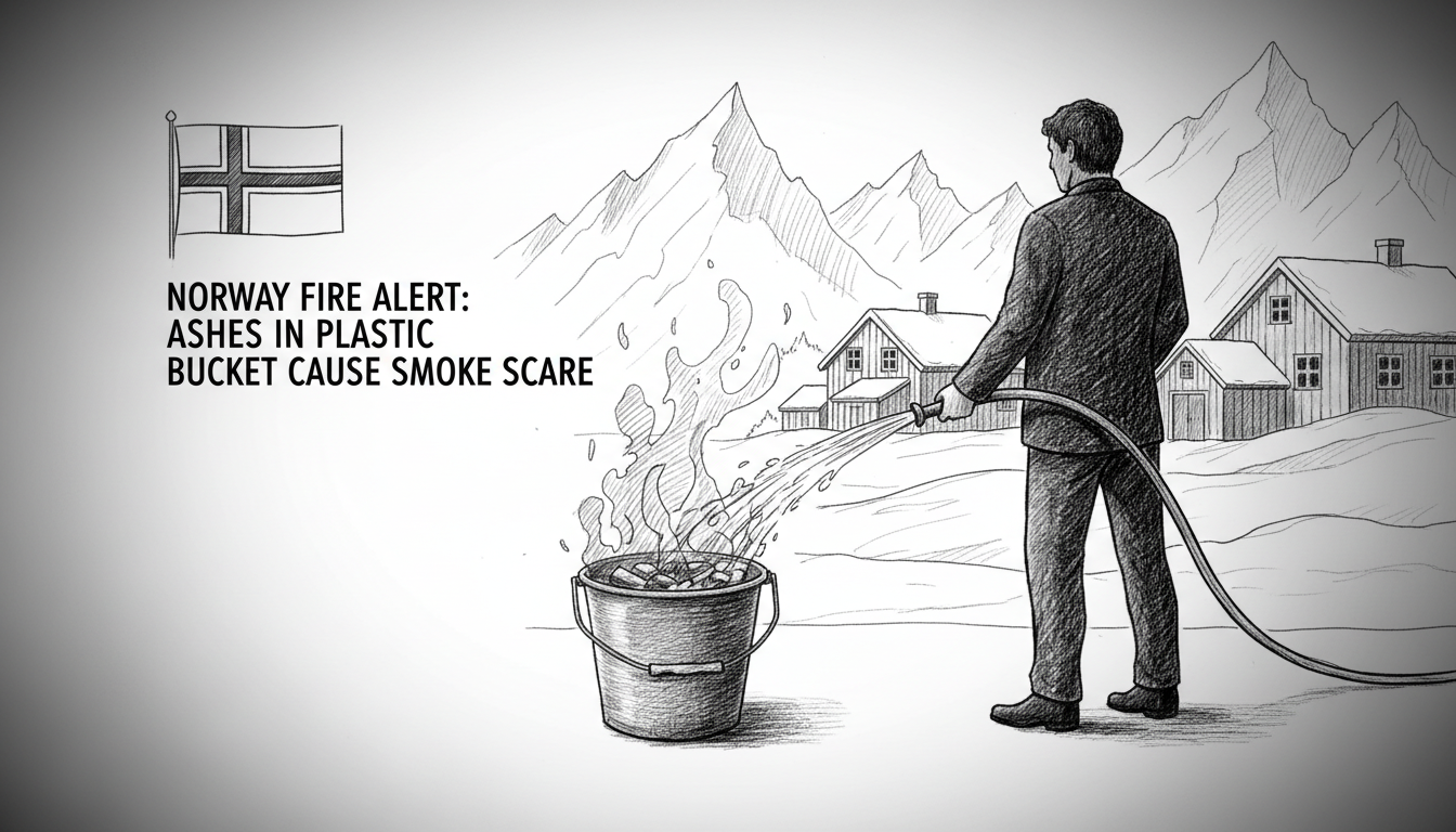 Norway Fire Alert: Ashes in Plastic Bucket Cause Smoke Scare
