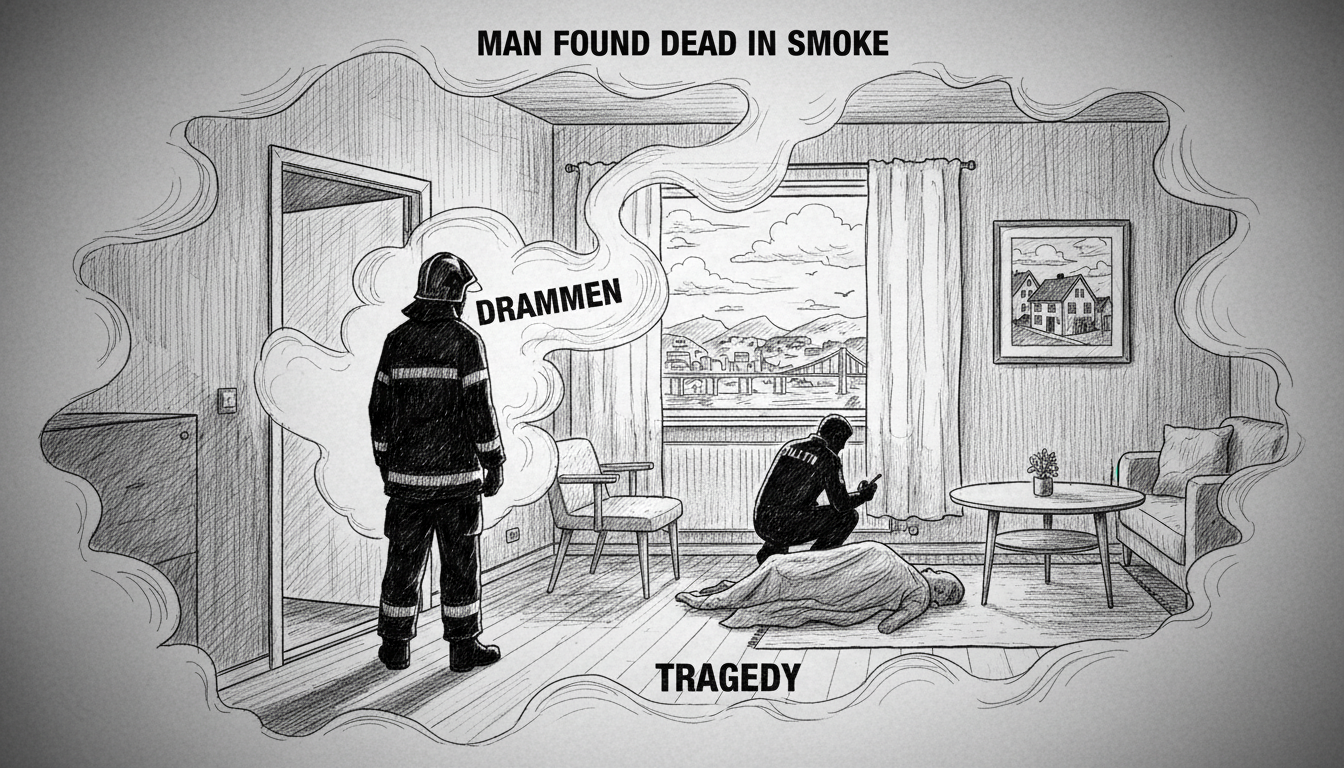 Man Found Dead in Smoke-Filled Drammen Apartment