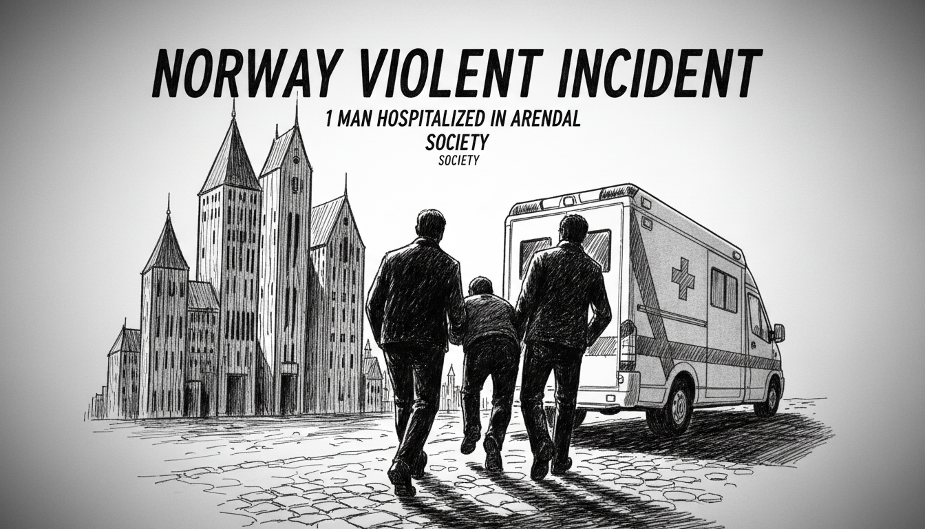 Norway Violent Incident: 1 Man Hospitalized in Arendal