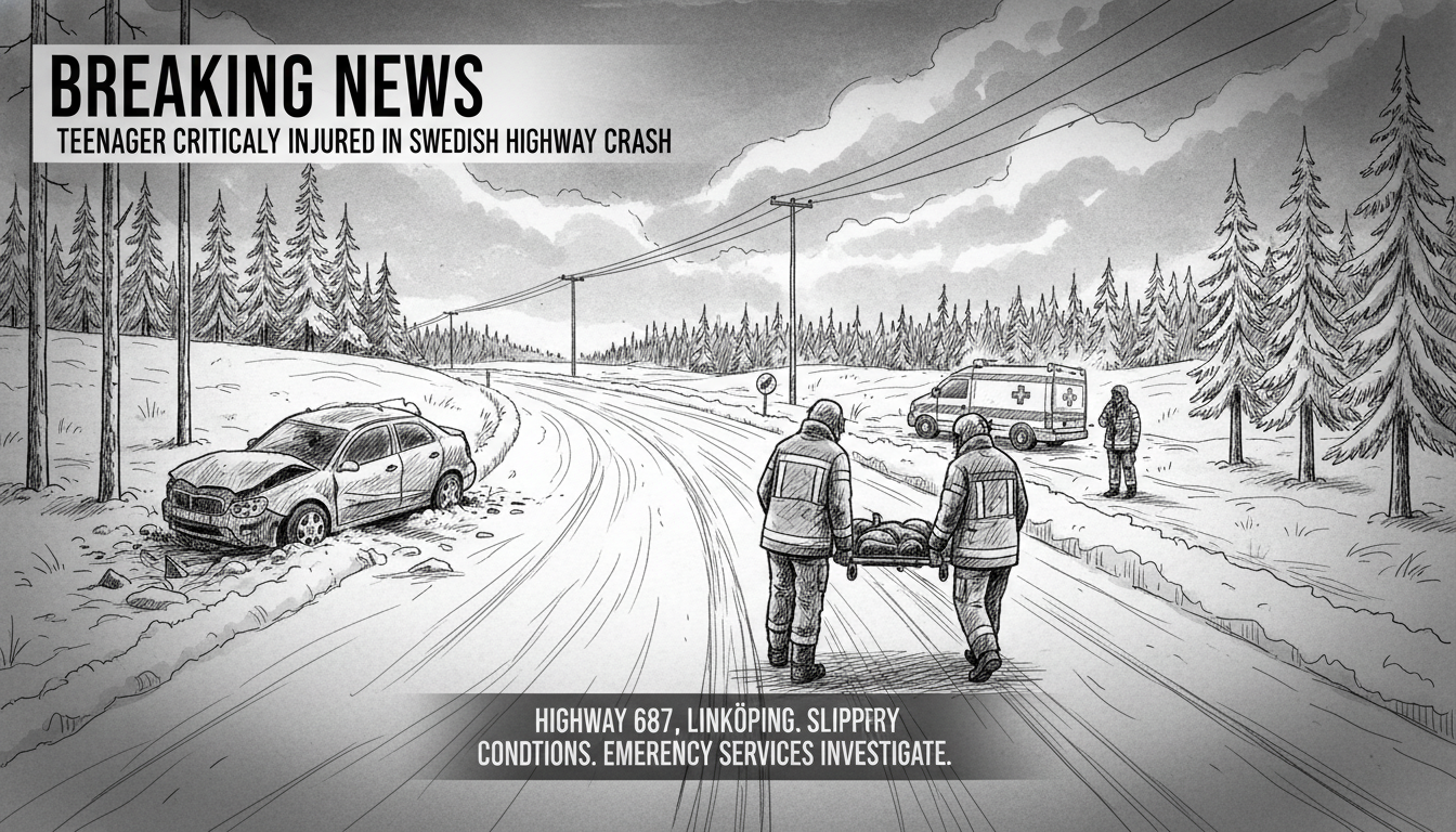 Teenager Seriously Injured in Swedish Highway Accident