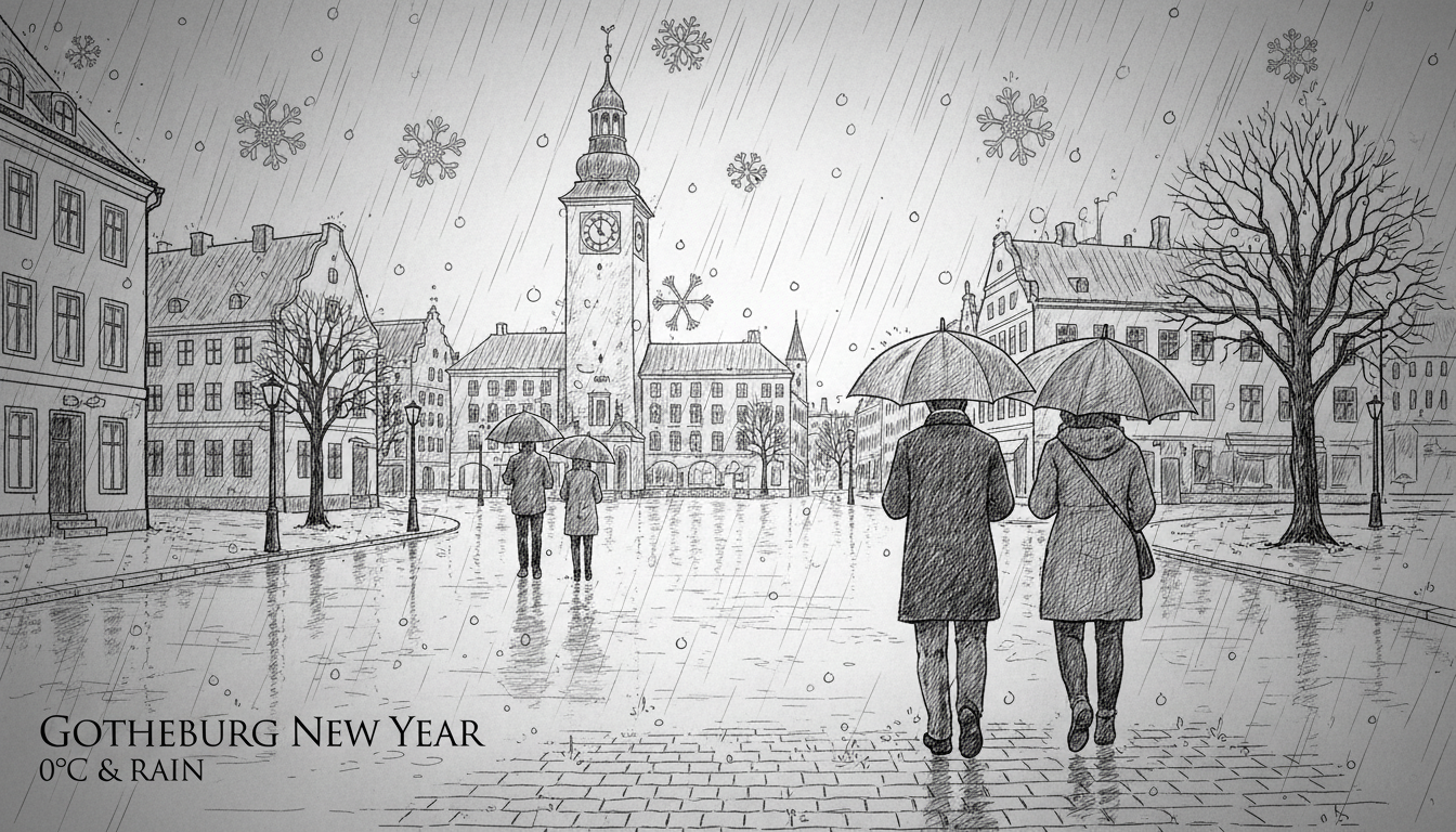 Sweden's Gothenburg New Year Weather: 0°C & Rain