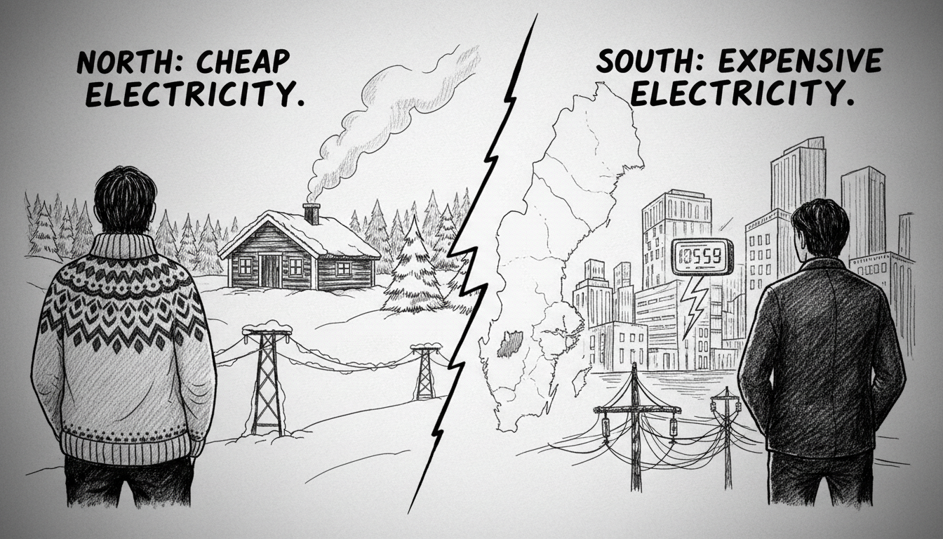 Sweden's Electricity Divide: North Cheap, South Expensive