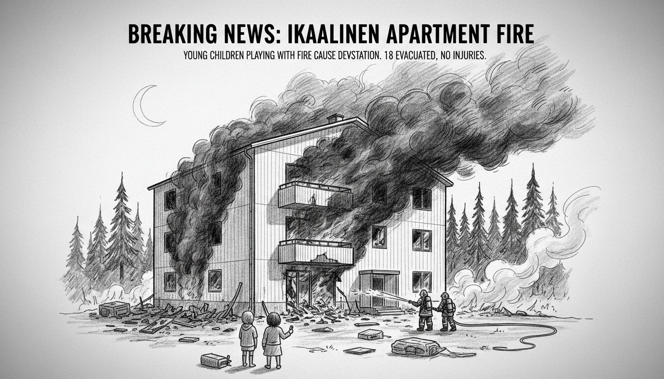 Apartment Building Fire in Ikaalinen Started by Young Children Playing with Fire