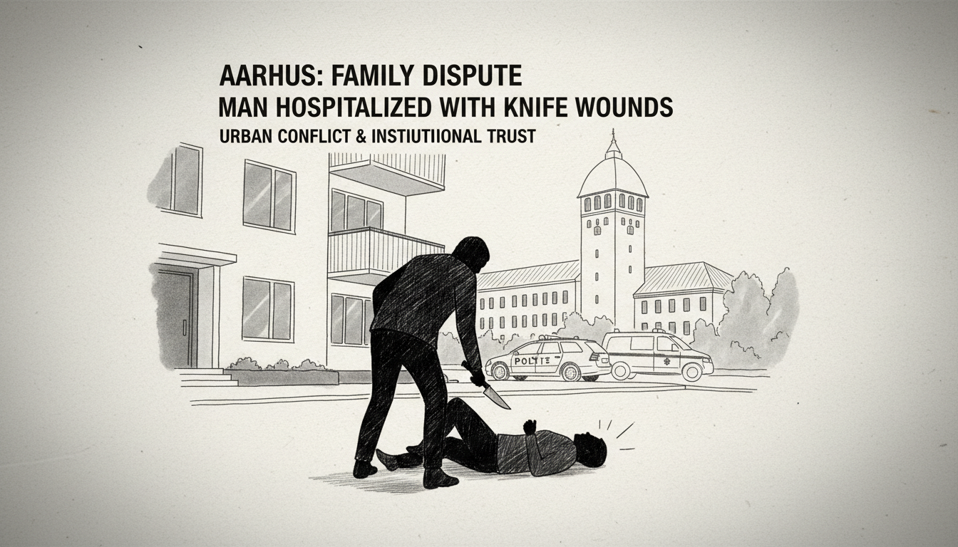 Man Hospitalized with Knife Wounds in Aarhus Following Suspected Family Dispute