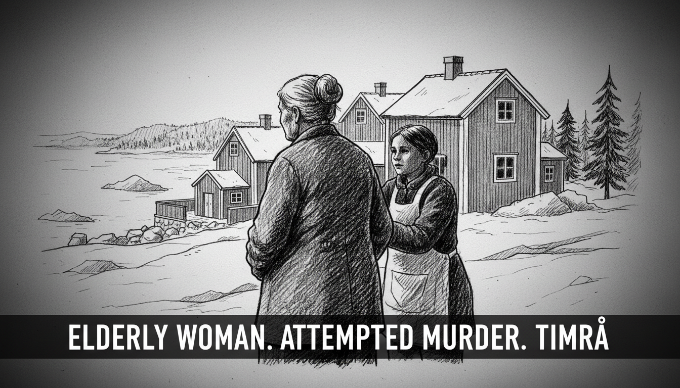 Elderly Woman Suspected of Attempted Murder in Timrå