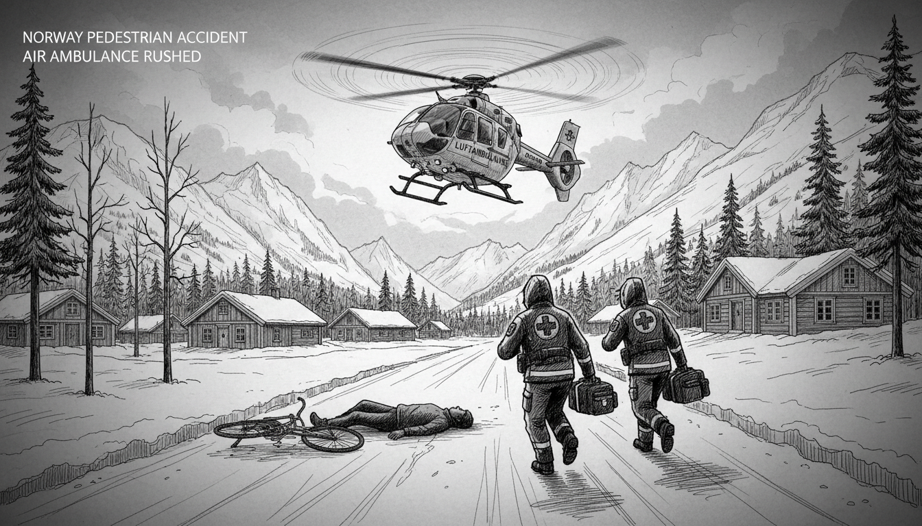 Norway Pedestrian Accident: Air Ambulance Rushed