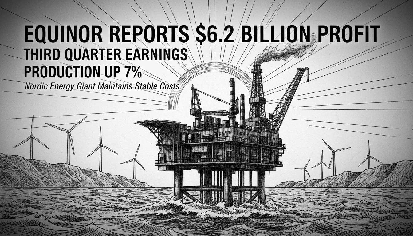 Equinor Reports $6.2 Billion Profit in Third Quarter
