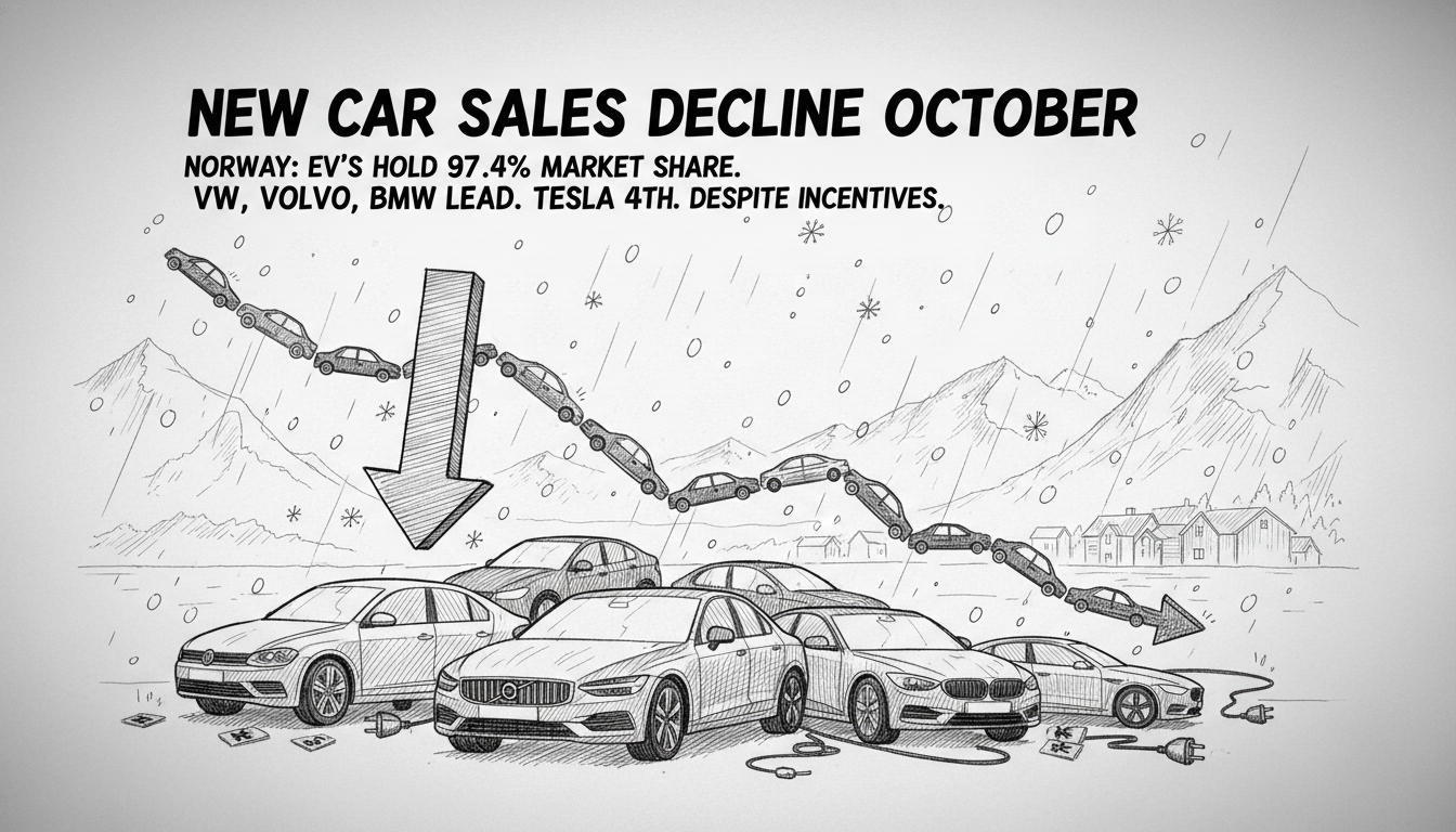New Car Sales Decline in October
