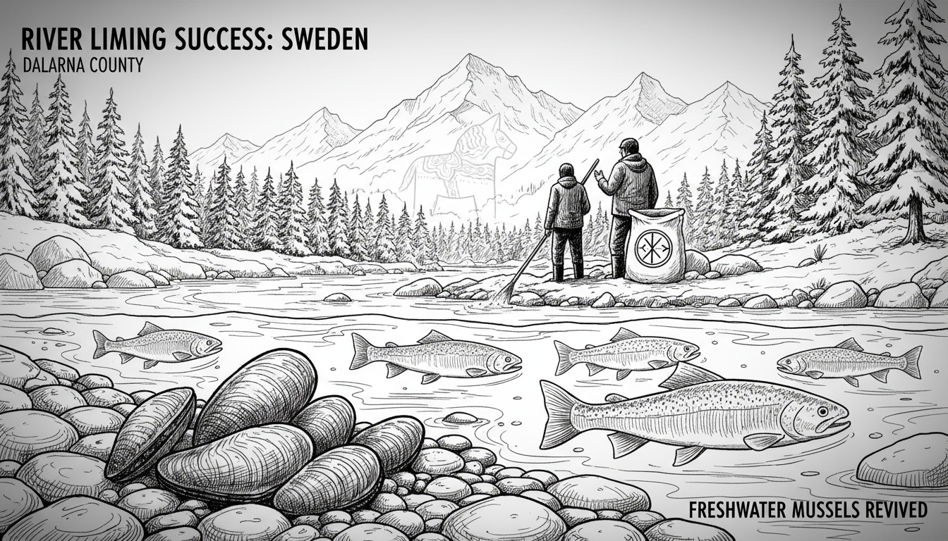 River Liming Shows Early Success for Sweden's Freshwater Mussels