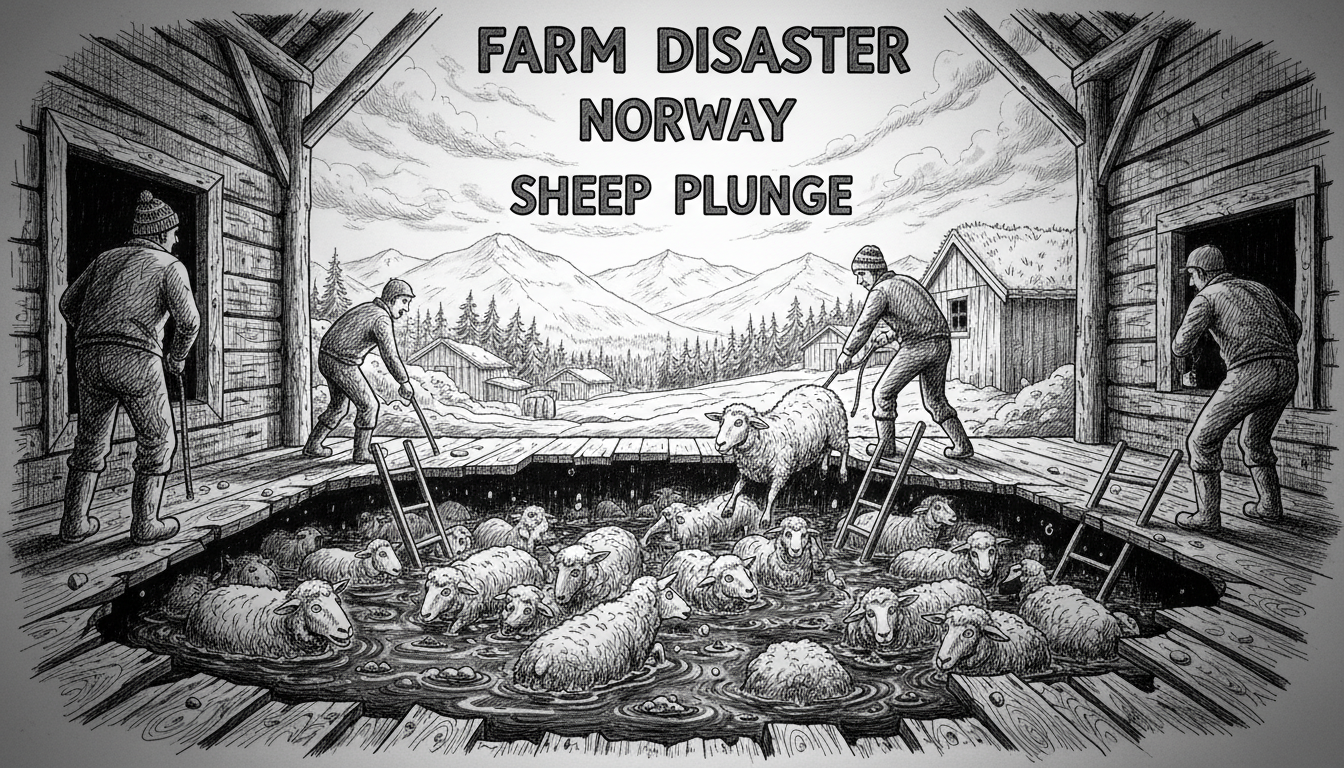 Dozens of Sheep Fall Through Floor into Manure Cellar on Norwegian Farm
