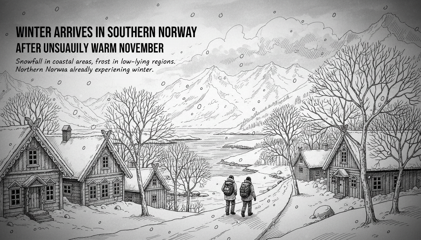 Winter Arrives in Southern Norway After Unusually Warm November