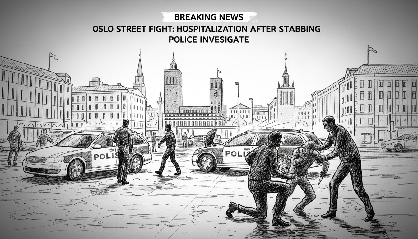 Person Hospitalized with Stab Wounds After Oslo Street Fight