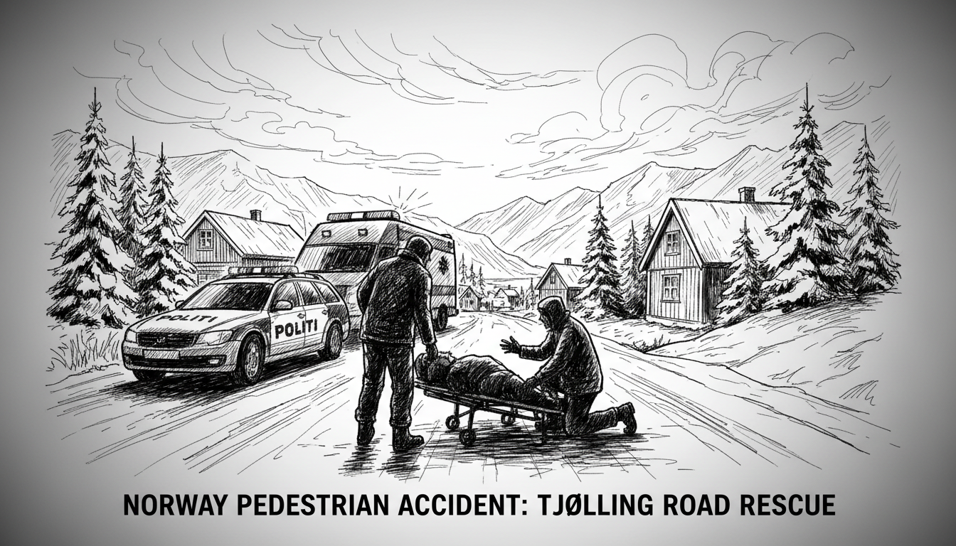 Norway Pedestrian Accident: Tjølling Road Rescue