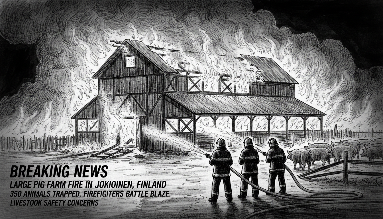 Large Pig Farm Fire in Jokioinen