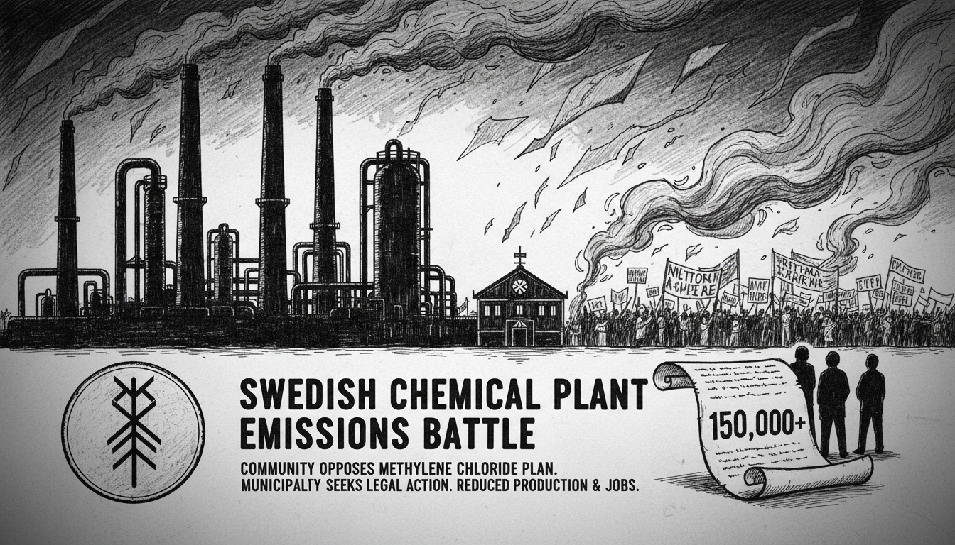 Swedish Chemical Plant Faces Community Opposition Over Emissions