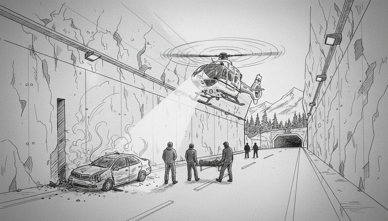 Norway E18 Tunnel Crash: Air Ambulance Deployed