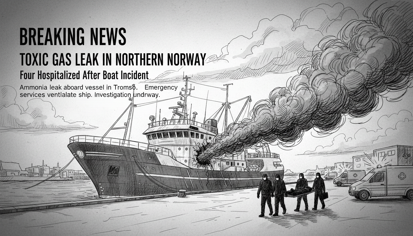 Four Hospitalized After Toxic Gas Leak on Boat in Northern Norway