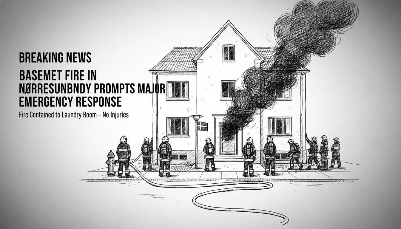 Basement Fire in Nørresundby Prompts Major Emergency Response