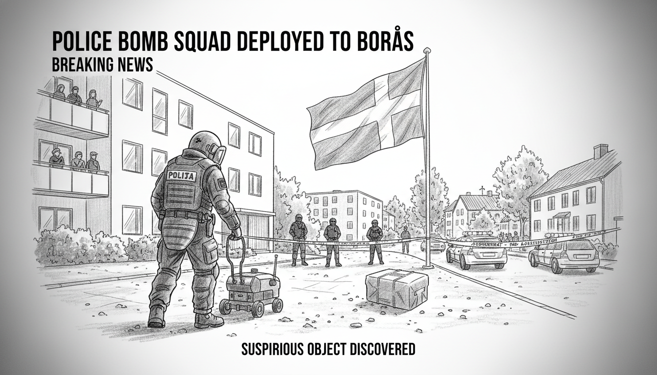 Police Bomb Squad Deployed to Borås Over Suspicious Object