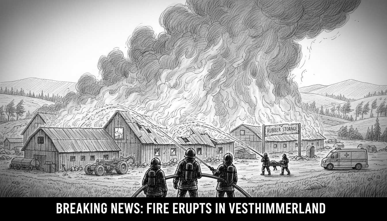Fire in Vesthimmerland Rubber Storage Facility Prompts Emergency Response