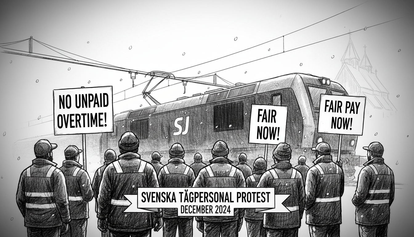 Swedish Train Staff Protest Unpaid Overtime Conditions