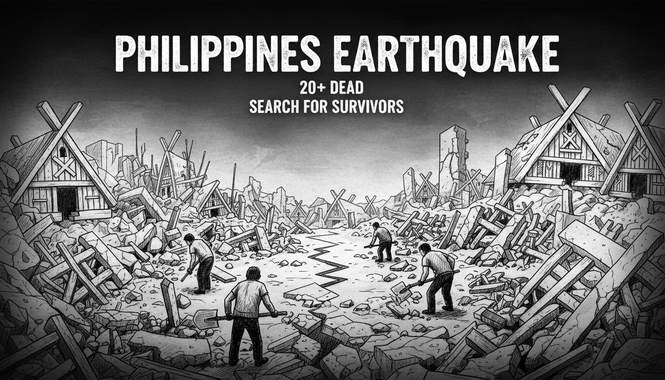 Residents set up temporary camps after buildings collapsed in a 2013 Philippines earthquake