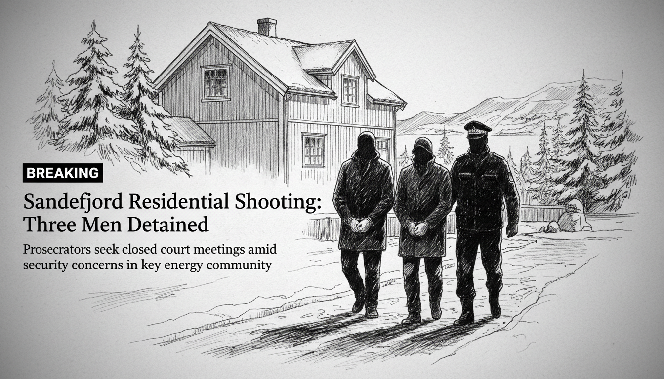 Three Men Face Detention After Sandefjord Residential Shooting