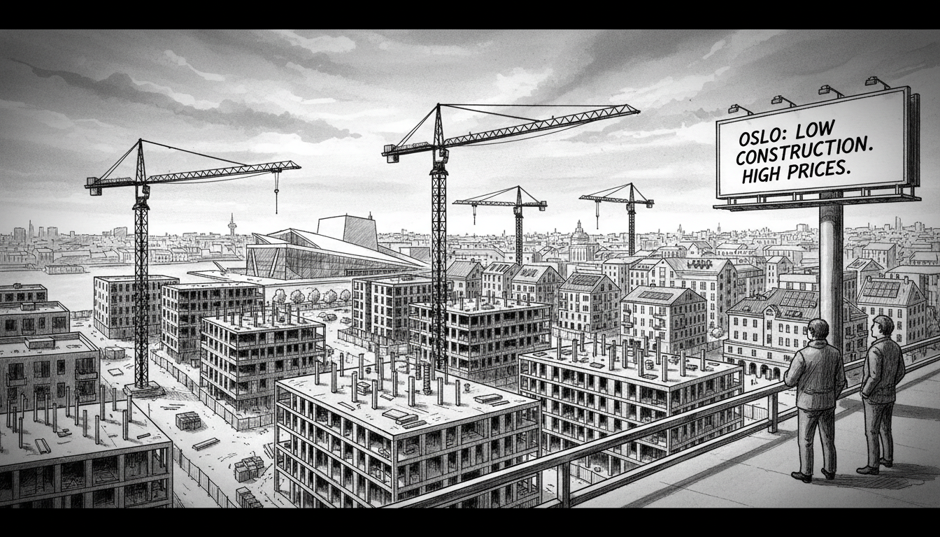 Oslo Faces Record Low Housing Construction Despite Development Boom