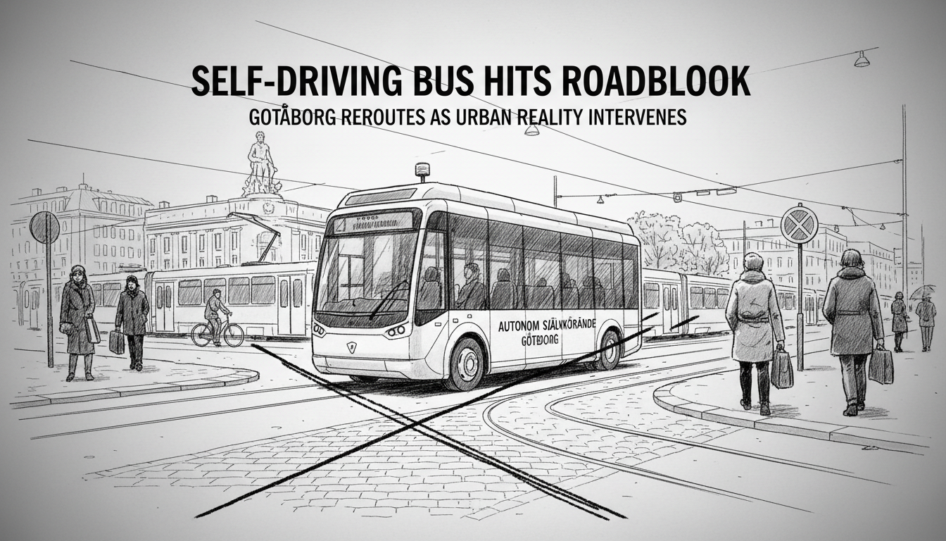 Self-Driving Bus Hits a Roadblock in Gothenburg, Forced to Reroute