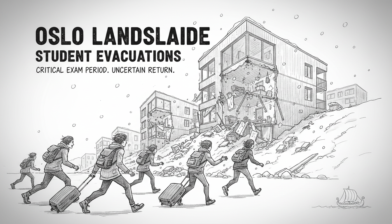 Oslo Landslide Forces Student Evacuations During Critical Exam Period