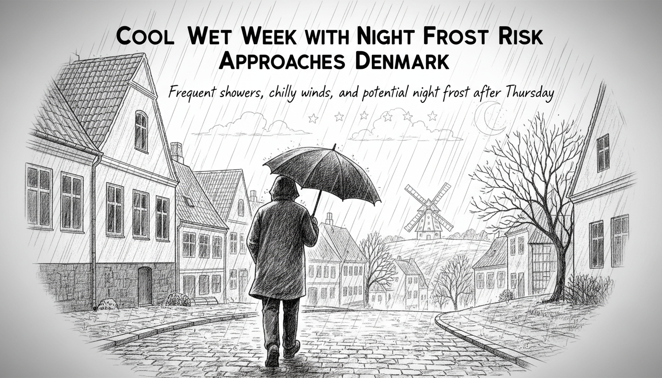 Cool Wet Week with Night Frost Risk Approaches Denmark