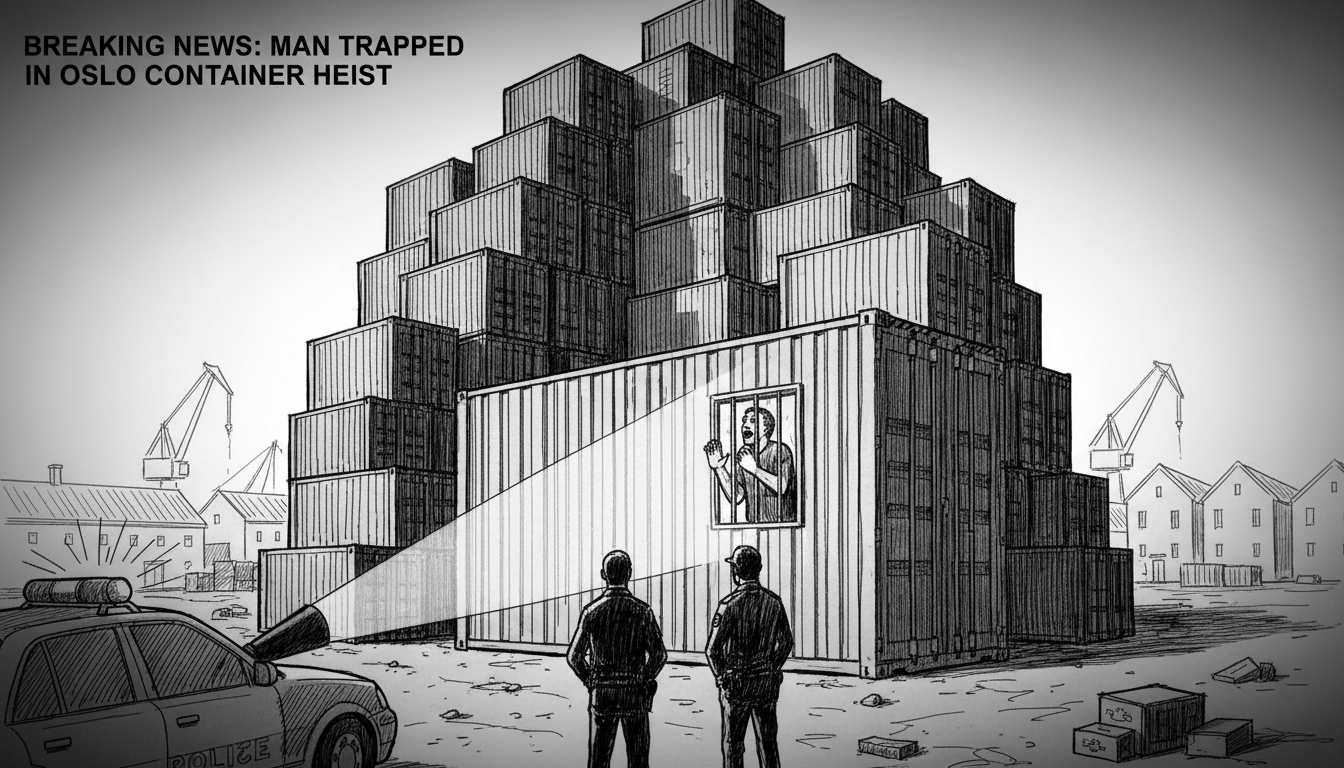 Man Locked Inside Shipping Container in Oslo Industrial Area