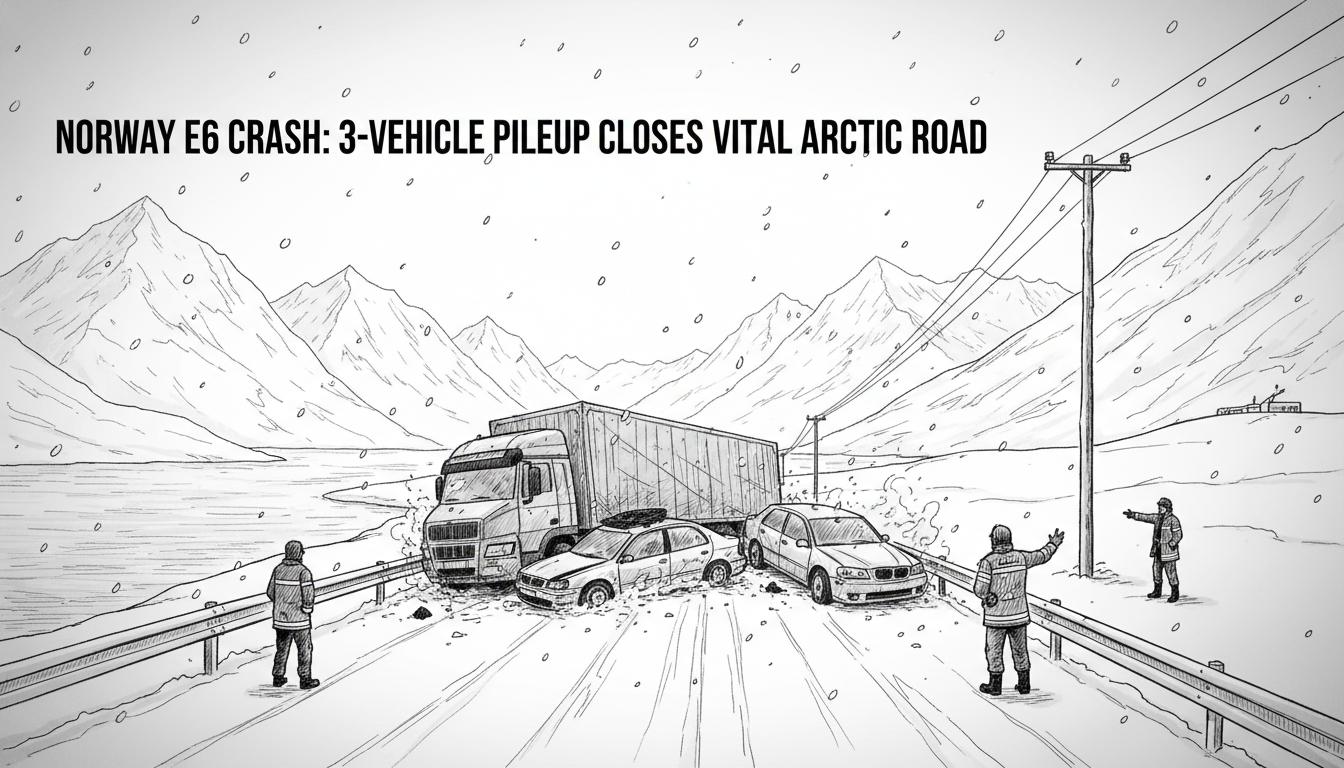 Norway E6 Crash: 3-Vehicle Pileup Closes Vital Arctic Road