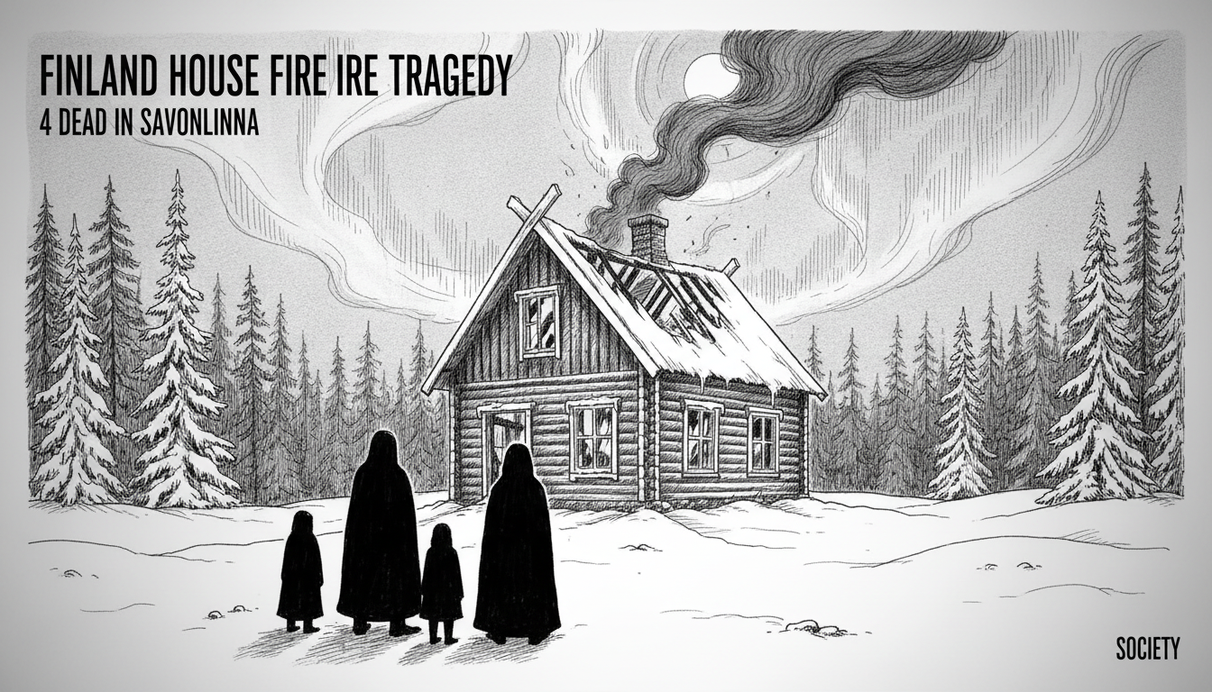 Finland House Fire Tragedy: 4 Dead in Savonlinna