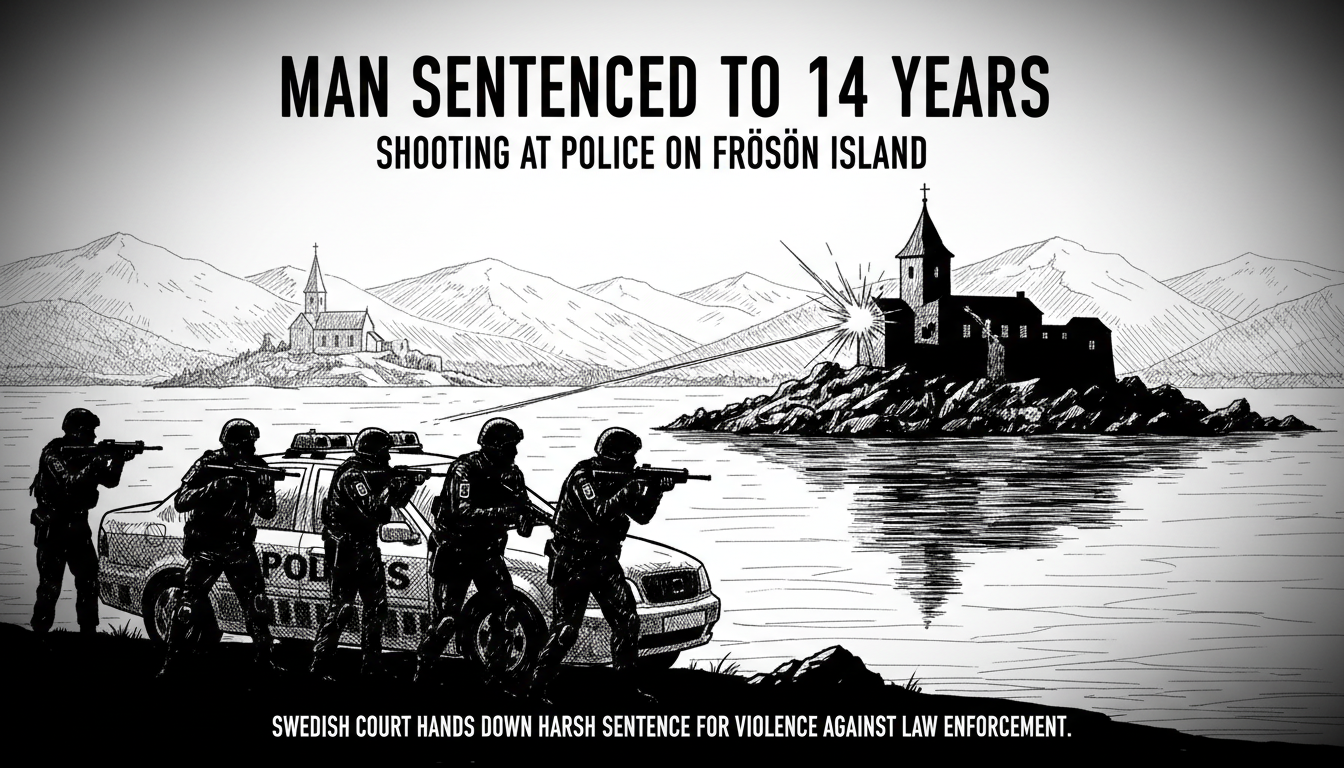 Man Sentenced to 14 Years for Shooting at Police on Frösön Island