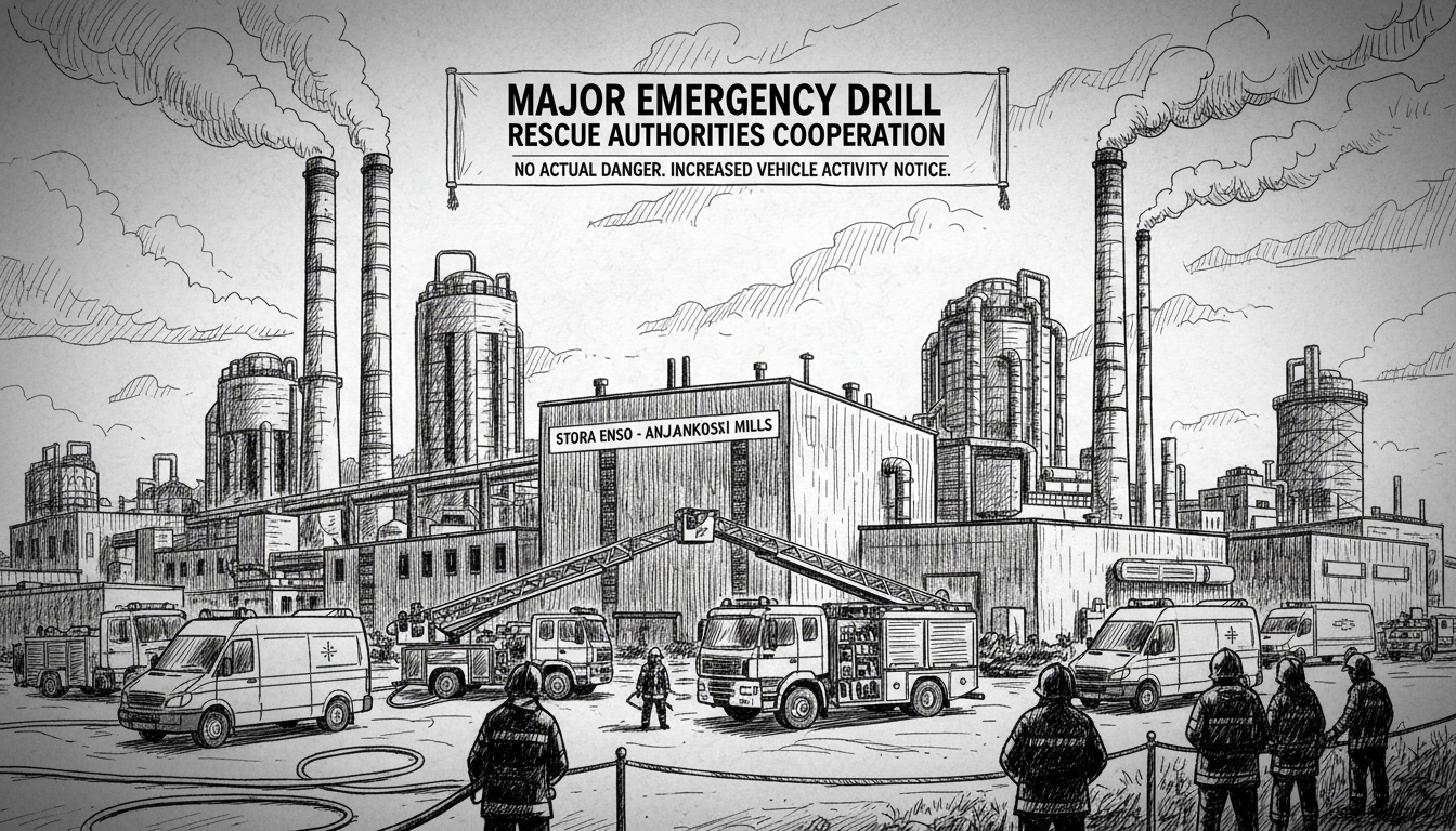 Major Emergency Drill at Anjalankoski Mills