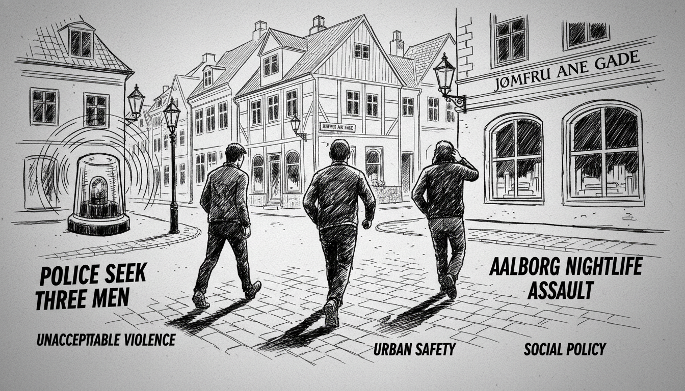 Police Seek Three Men After Violent Assault in Aalborg Nightlife District